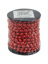 Łańcuch z koralami na szpuli czerwony