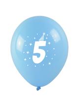 Balony z nadrukiem cyferki - 5 (3 szt.)