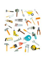 Naklejki narzędzia - mix wzorów (30 szt.)