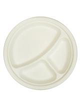 Talerze trójdzielne 23 cm - trzcina cukrowa (6 szt.)