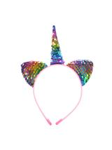 Opaska jednorożec disco (z cekinami dwustronnymi)