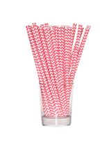 Słomki papierowe shake 8 mm różowe (144 szt.) - FSC Mix Credit