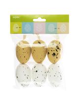 Jajka nakrapiane z zawieszkami (6 szt.)