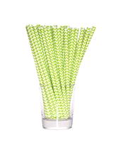Słomki papierowe shake 8 mm limonkowe (10 szt.) - FSC Mix Credit