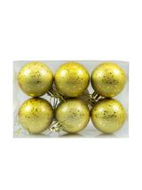 Zestaw bombek z efektem rosy (6 szt.) - złoty