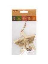 Drewniana zawieszka z dzwoneczkami