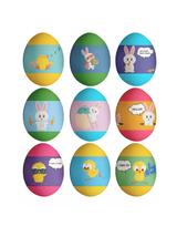 Owijki termokurczliwe na jajka - wesołe zwierzaki (9 szt.)