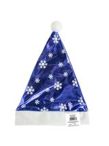 Błyszcząca czapka mikołaja - niebieska