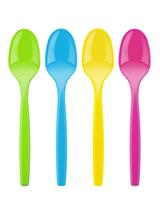 Łyżki plastikowe w soczystych kolorach (6 szt.)