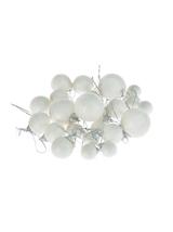 Komplet bombek dekorowanych - mix rozmiarów biały