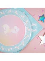 Talerze papierowe - Jednorożec (8 szt.) - FSC Mix Credit