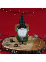 Skrzat w kraciastej czapce - zielony