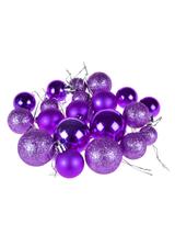 Komplet bombek dekorowanych - mix rozmiarów fioletowy