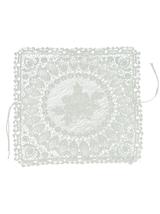 Ażurowa serweta na koszyczek (kwadratowa) - z tasiemkami do wiązania