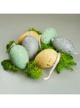 Dekoracyjne jajka z zawieszką (6 szt.)