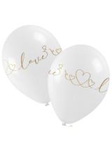 Balony ze złotym walentynkowym nadrukiem (5 szt.)