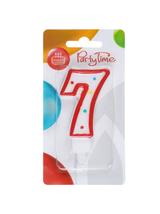 Świeczka cyferka - kropki nr 7