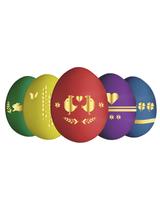 Zestaw do zdobienia pisanek (barwniki 5 szt., arkusz ze złotymi naklejkami)