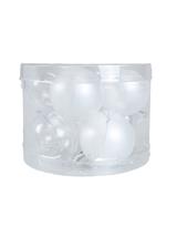 Zestaw bombek transparentnych (8 szt.) - perłowe