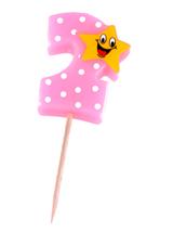 Świeczka cyferka z gwiazdką nr 2