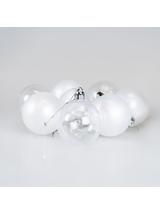 Zestaw bombek transparentnych (8 szt.) - perłowe