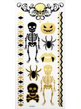 Metaliczne tatuaże halloweenowe