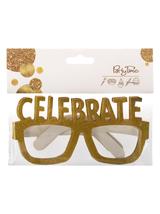 Papierowe okulary brokatowe Celebrate (4 szt.)