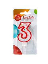 Świeczka cyferka - kropki nr 3