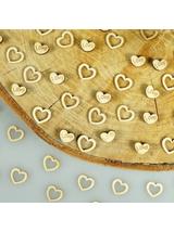 Drewniane konfetti - serduszka (48 szt.)