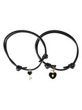 Komplet bransoletek - klucz do serca (2 szt.)