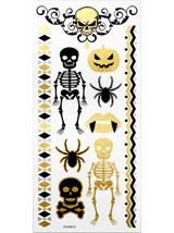 Metaliczne tatuaże halloweenowe