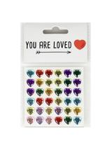 Kryształowe serduszka samoprzylepne (36 szt.)