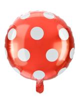 Balon foliowy kropki czerwony