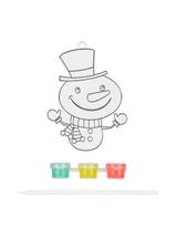 Świąteczny witrażyk z farbkami