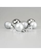 Zestaw dekoracji w bombce (9 szt.) - srebrne