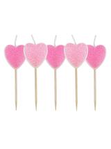 Zestaw świeczek walentynkowych na piku (5 szt.)