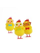 Wesołe kurczaki w okularach (3 szt.)