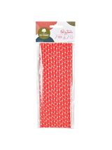 Słomki papierowe czerwone w białe kropki (12 szt.) - FSC Mix Credit