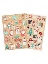 Świąteczne naklejki kraftowe