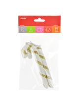 Brokatowe laski choinkowe złote (2 szt.)