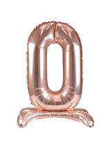 Balon foliowy cyferka XXL stojący nr 0