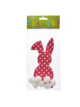 Króliczki z pomponikami - girlanda zrób to sam