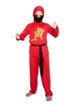 Strój dziecięcy - Czerwony ninja - rozmiar S