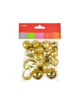 Komplet bombek dekorowanych - mix rozmiarów złoty
