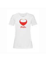 Koszulka damska z nadrukiem serce Polska - rozmiar XL