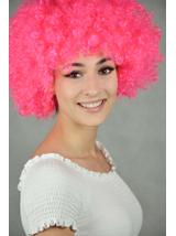 Peruka afro XXL różowa