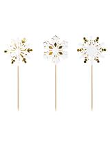 Dekoracja ciasta - śnieżynki (3 szt.)