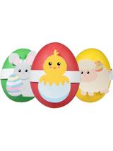 Zestaw do zdobienia pisanek (barwniki 3 szt., papierowy arkusz z postaciami)