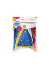 Zestaw mega paka "Magic Party" (4 czapeczki magic party, 4 trąbki magic party, 4 balony metalizowane)