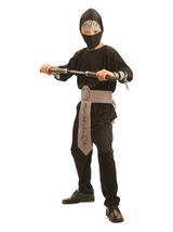 Strój dziecięcy - Ninja szary pas - rozmiar M